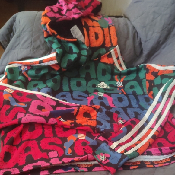 Adidas Multicolor Graphic Hoodie - Picture 1 of 5
